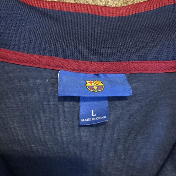 NWT FC Barcelona Large FCB Barca Full Zip Jacket Men's Large Blue Soccer Futbol - Picture 6 of 11